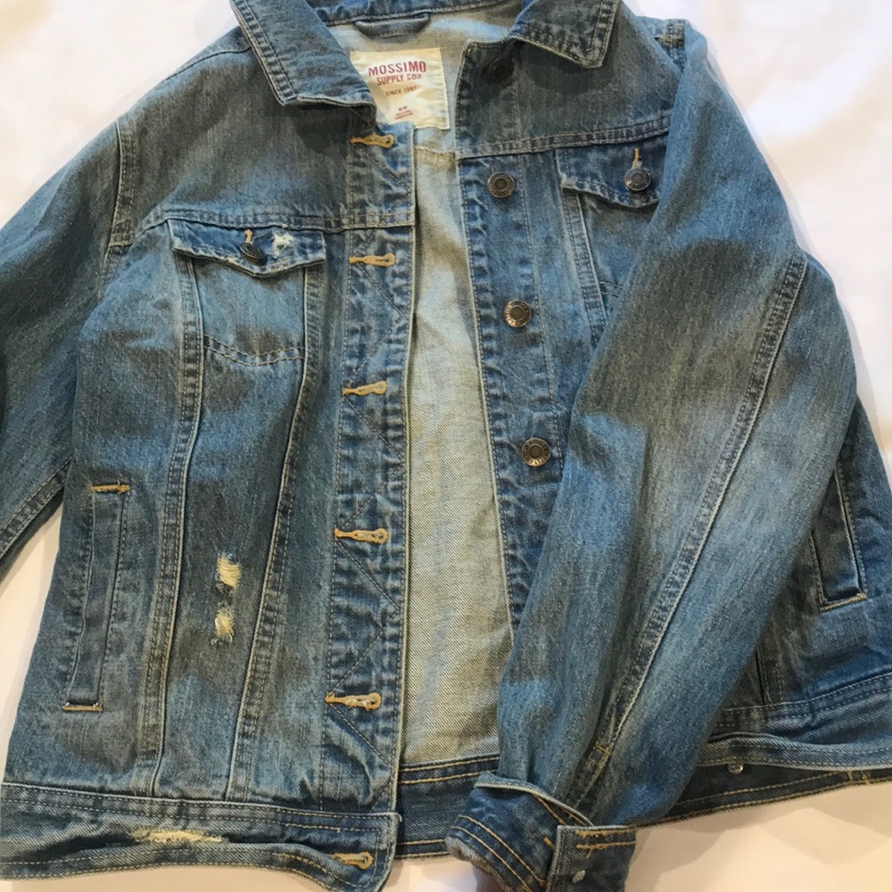 Distressed jean jacket!